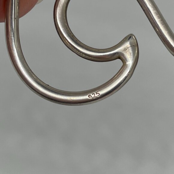 Solid Sterling Silver Wave Bracelet Bangle - Picture 4 of 5